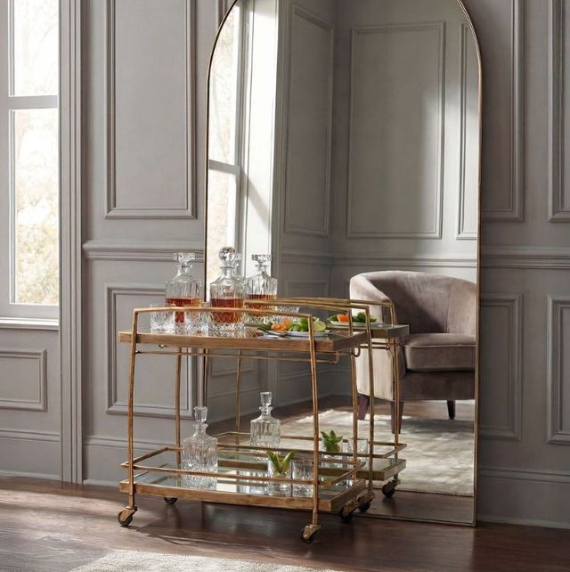 Uttermost® Scarritt Antique Brass Bar Cart-1
