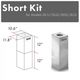ZLINE 2 Piece 12" Stainless Steel Island Hood Extension Kit-2