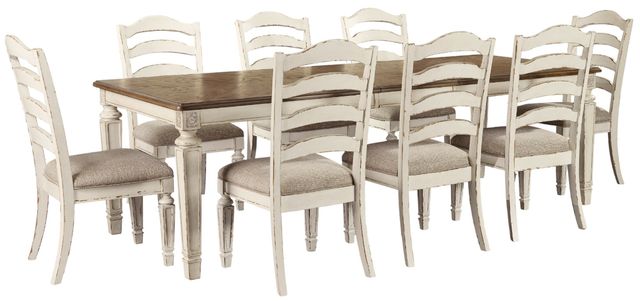 Signature Design by Ashley® Realyn 9-Piece Chipped White Dining Set-0