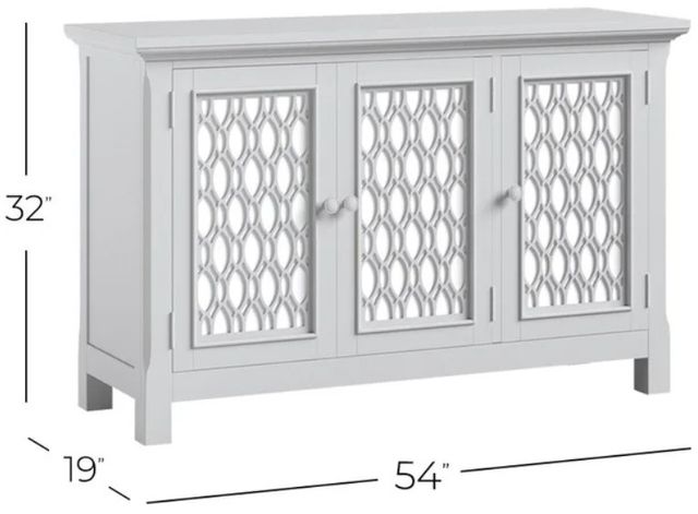 Jofran Inc. Isabella Champagne 54" Mirrored Accent Cabinet-2
