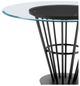 Armen Living Veronica Glass Top Round Dining Table with Black Base-3