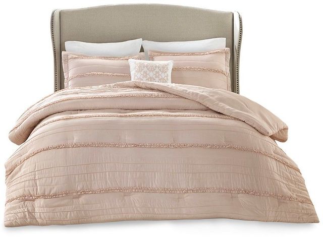 Olliix by Madison Park Celeste 5 Piece Pink King Comforter Set-0