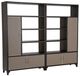 Michael Amini® 21 Cosmopolitan™ 2-Piece Pebble Grain Taupe/Umber Bookcase-0