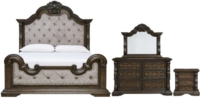 Maylee Panel Bed - Dark Brown