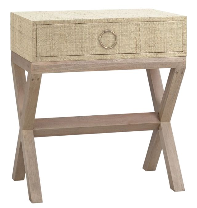 Bramble Customizable Renoir Raffia Bedside Table-0