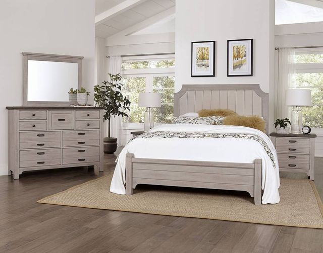 LM Co Home by Vaughan-Bassett Bungalow Home by Ben & Erin Napier Dover Gray King Upholstered Bed-1