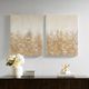 Olliix by Madison Park Gold Set of 2 Golden Glimmer Hand Brush Embellished Canvas-2