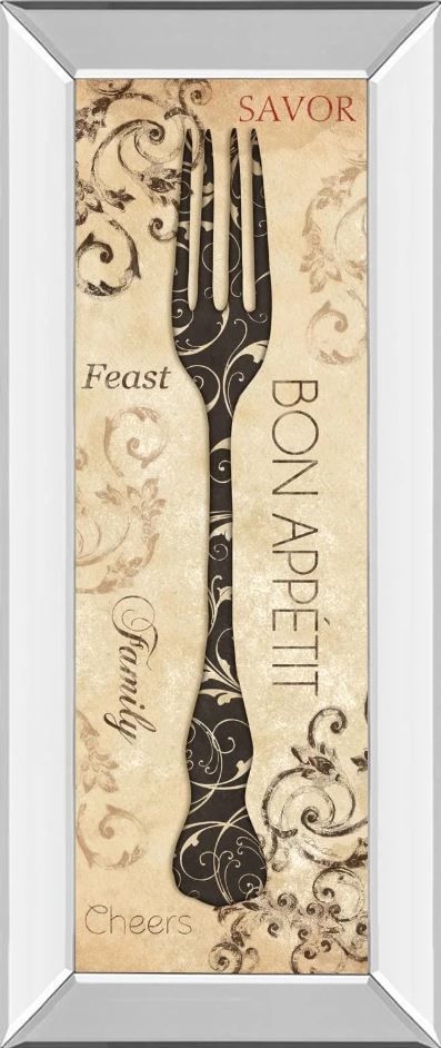 Classy Art Bon Appetite by Dee Dee Mirror Framed Wall Art-0