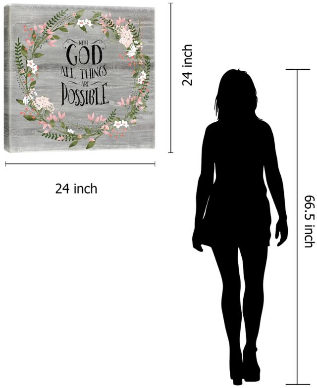 Classy Living Faithful Floral Inspiration Wall Art-2