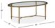 Table à cocktail ovale de Magnussen Home® Copia - Argent antique/Doré-4