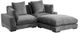 Moe's Home Collection Tumble Nook 3-Piece Charcoal L-Shaped Modular Sectional and Ottoman-0