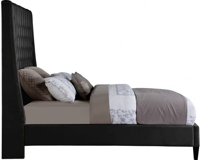 Meridian Furniture Fritz Black Velvet Full Bed-2