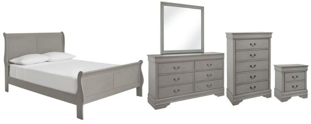 Signature Design by Ashley® Kordasky 5-Piece Gray Queen Sleigh Bed Set-0