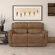 Flexsteel® Beau Silt Tan Power Reclining Loveseat with Power Headrests-1