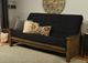 Kodiak Furniture Washington Suede Black/Rustic Walnut Queen Futon with Mattress-3