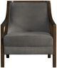 Elements International Hopkins Columbia Charcoal/Brown Accent Chair-1