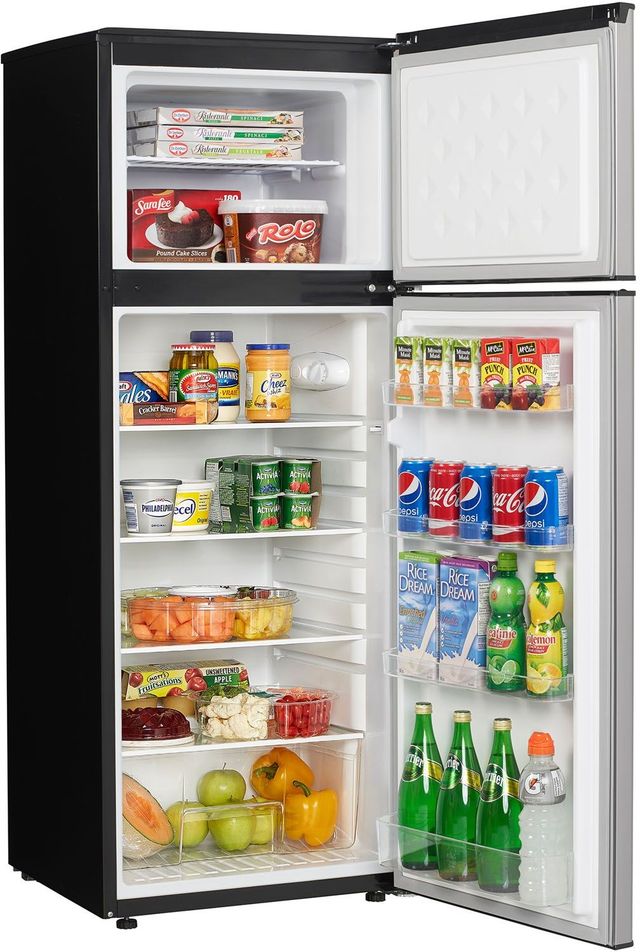 Danby® 7.3 Cu. Ft. Black/Stainless Steel Top Freezer Refrigerator-2