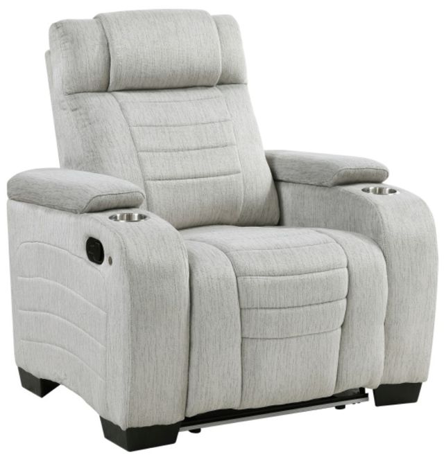 Homelegance® Ronan Light Gray Manual Recliner-0