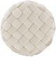 Powell® Scarlet Cream Round Ottoman Stool-3