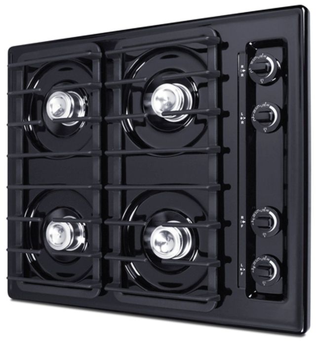 Summit® 24" Black Gas Cooktop-1