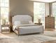 Bernards Citrus Heights White Upholstered Queen Panel Bed-1