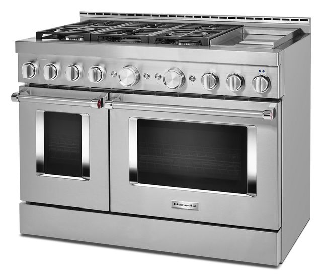 KitchenAid® 48" Stainless Steel Pro Style Gas Range-2