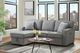 Elements International Caracas 2-Piece Palmer Steel Sectional Sleeper Chofa with Pull Bed-1