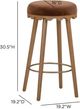 TOV Furniture Oodle Bronze/Light Walnut Bar Stool-2