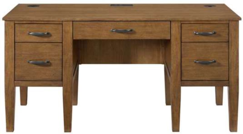 Elements International Portico Pedestal Desk - Thumbnail 3