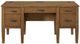 Elements International Portico Brown Oak Half Pedestal Desk with Power/USB-3