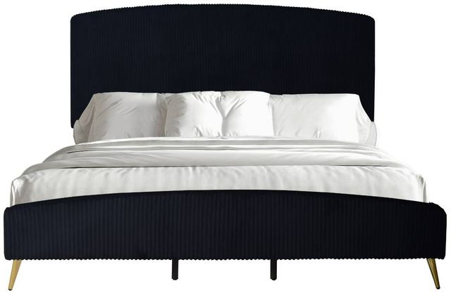 New Classic® Home Furnishings Kailani Black Upholstered California King Panel Bed-2