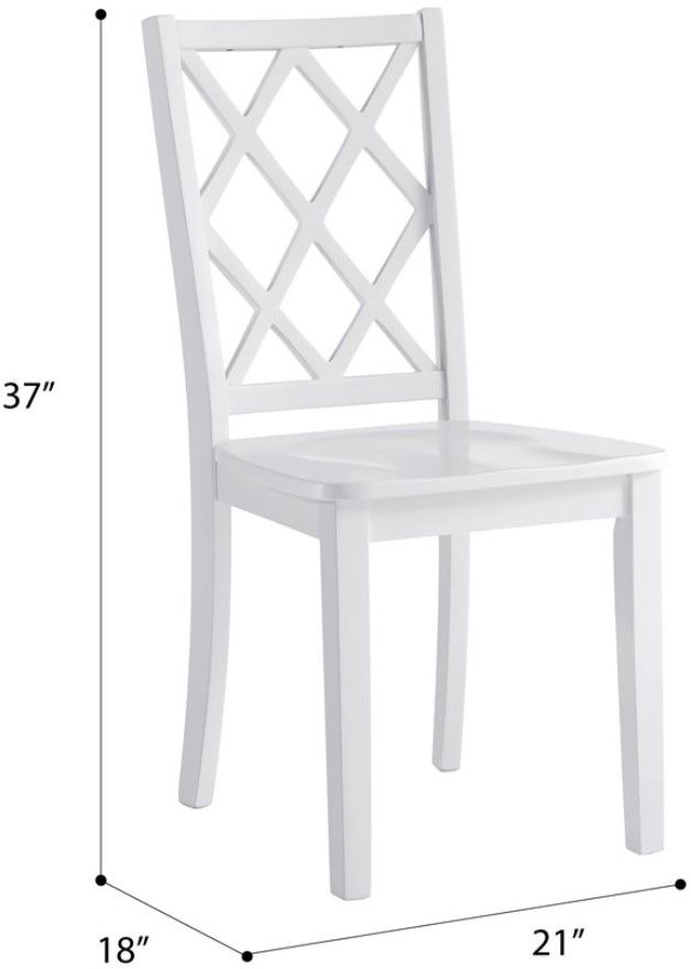 Emerald Home Whitmore White Dining Side Chair-3
