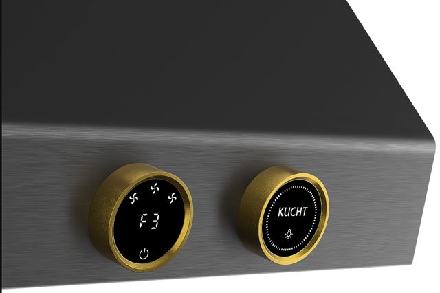 Kucht Professional Gemstone™ 30" Titanium Stainless Steel Under Cabinet Range Hood with Gold Accents-1
