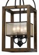 Cal® Lighting & Accessories Mission 4-Light Wood Chandelier-1