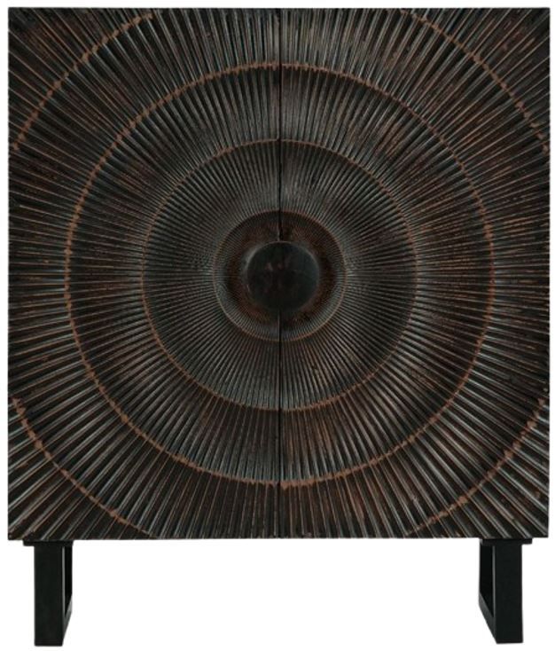 Signature Design by Ashley® Fosterman Distressed Black Accent Cabinet-1