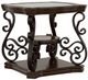 Coaster® Laney 2-Piece Tempered Glass Top Occasional Table with Dark Merlot Base Set-3