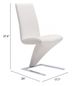 Zuo® Herron White Dining Chair-4