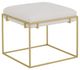 Fairfield® Customizable Soren Brushed Brass Square Pouf-0