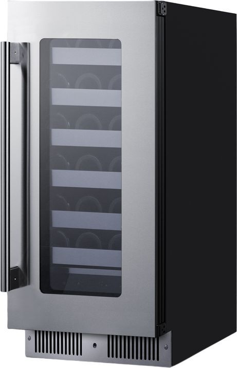 Summit® 15" 1.8 Cu. Ft. Stainless Steel Built-In Wine Cooler-1