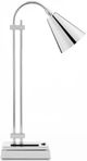 Currey & Company Symmetry Polished Nickel Desk Lamp-3