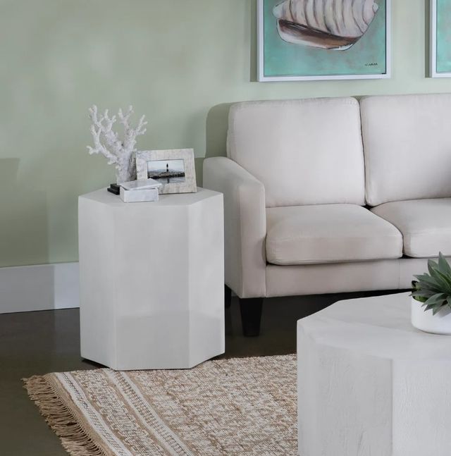 Crestview Collection Caspian White End Table-1