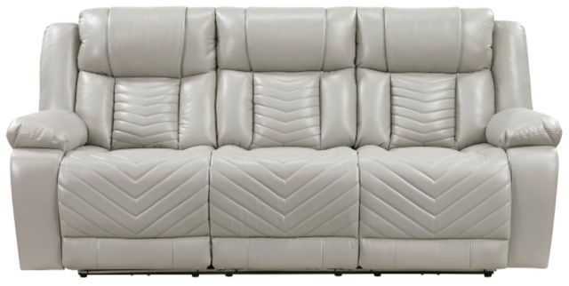 Homelegance® Huron Gray Double Power Reclining Sofa-2