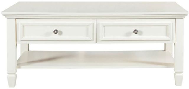 Coaster® White Rectangular 2-Drawer Coffee Table-0