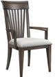 Riverside Furniture Forsyth Gray/Toasted Peppercorn Slat Back Arm Chair-0
