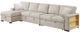 Homelegance® Pompano 3-Piece Beige Left-Arm Facing Sectional with Chaise-2