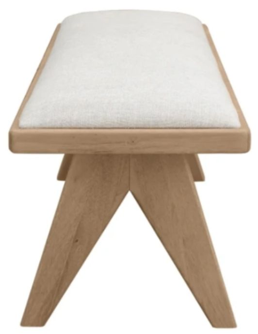 Modus Furniture Sumire Ginger/Natural Upholstered Bench-3