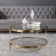 Uttermost® Kellen Glass Top Coffee Table with Clear and Gold Base-1