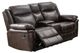 Mazin Furniture Peabody Brown Manual Reclining Loveseat with Console-1