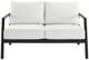 Linon Alora White/Black Aluminum/Fabric Outdoor Loveseat-2