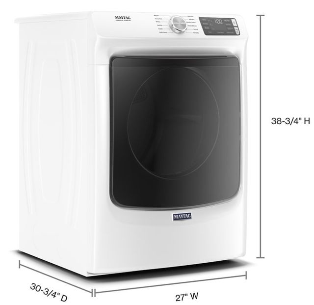 Maytag® 7.3 Cu. Ft. White Front Load Gas Dryer-2